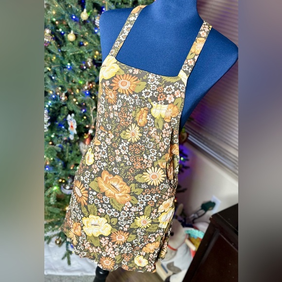 EUC Spell & the Gypsy Collective Mustard Desert Daisy Pinafore Mini Dress - Picture 5 of 13